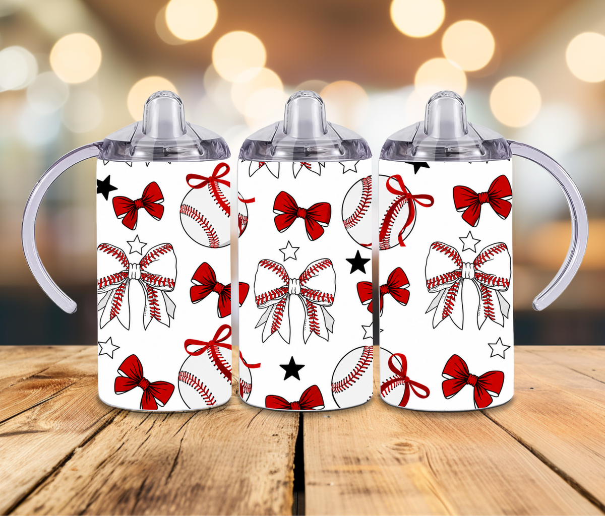 Baseball Red Bows
