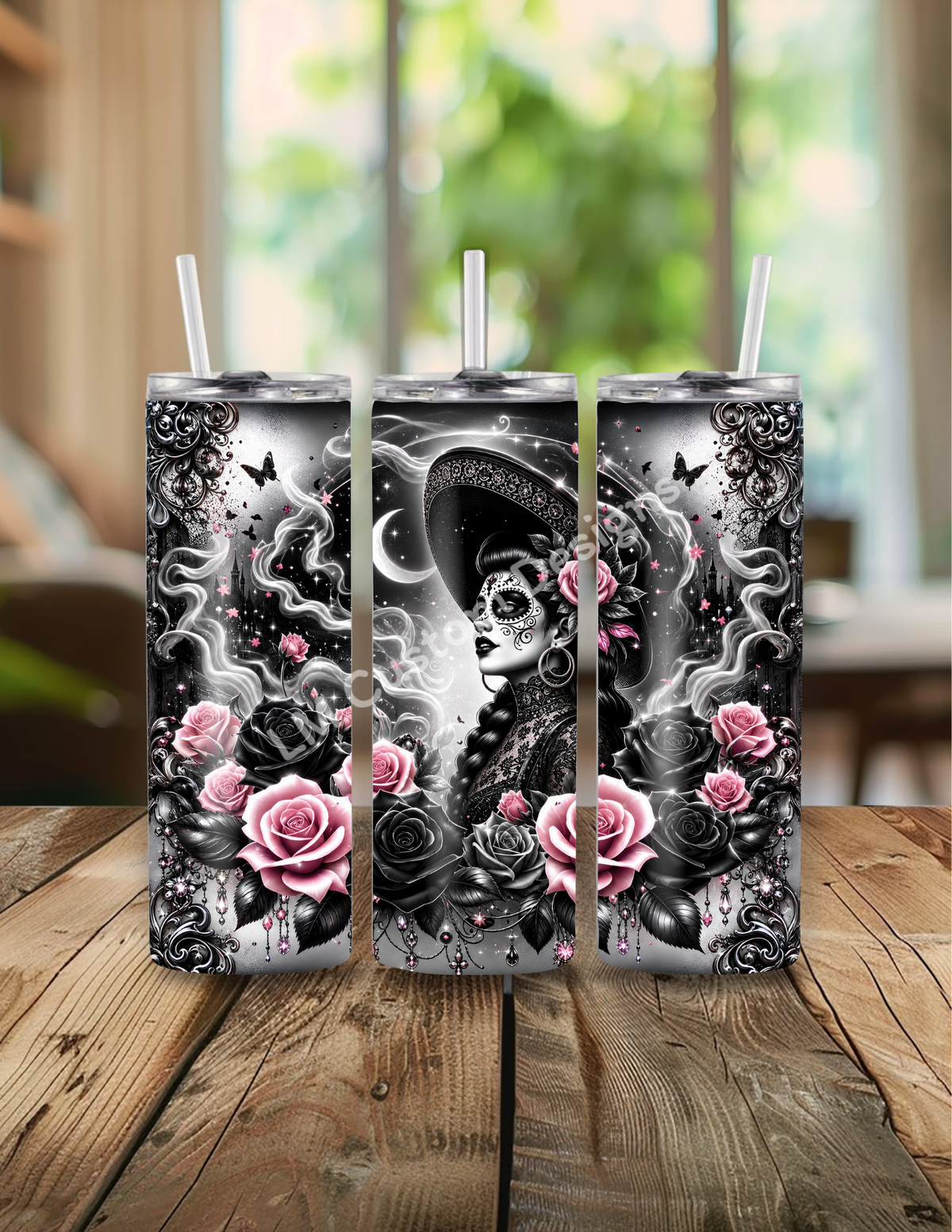 Dia De Los Muertos Pink & Black