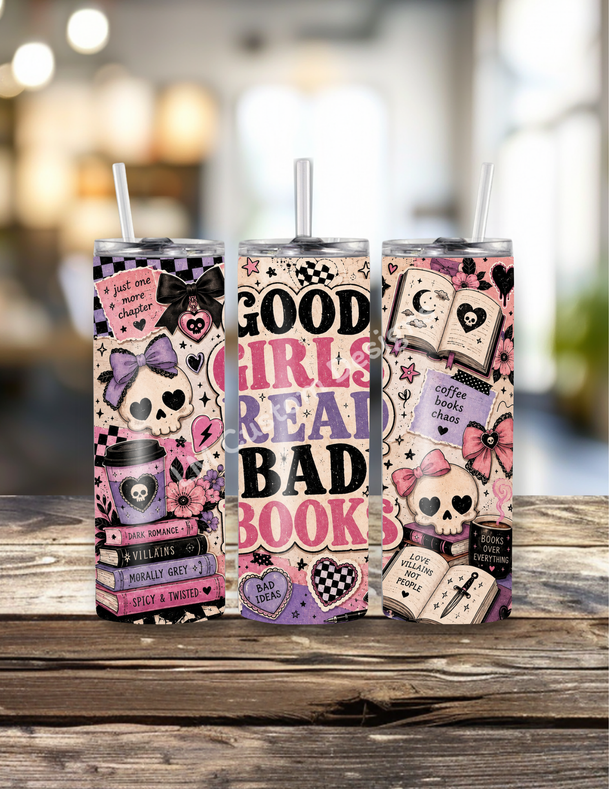 Good Girls Read Bad Books Skulls