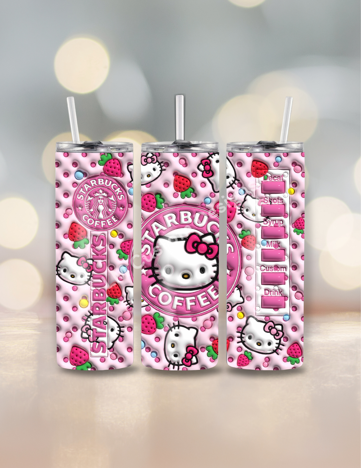 Hello Kitty 3D Pink Starbucks