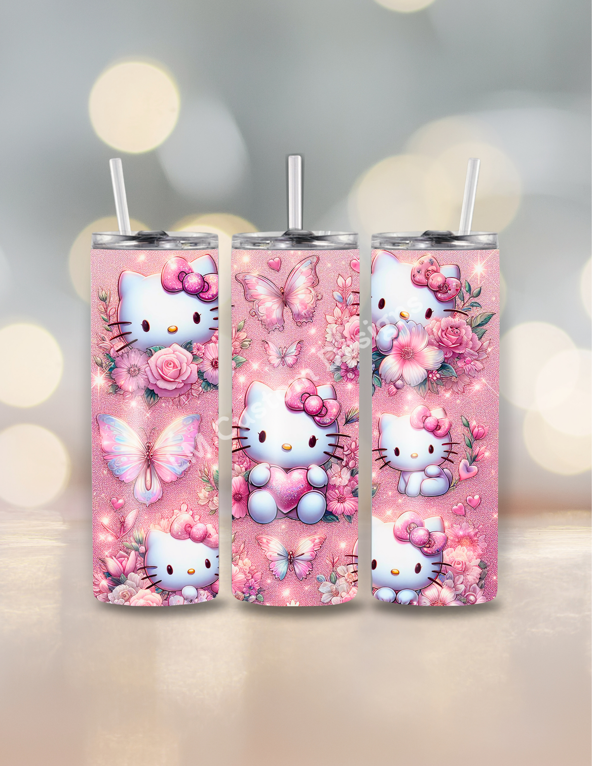 Hello Kitty Pink Butterflies