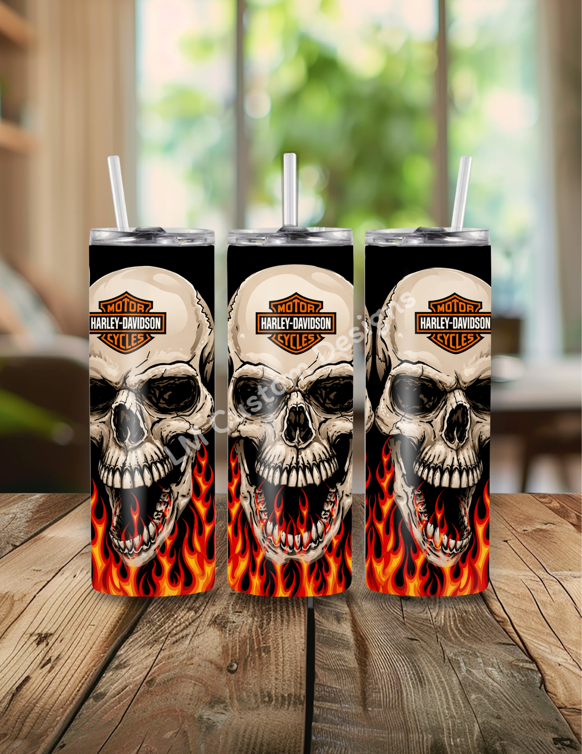 Harley Davidson 3 Skulls