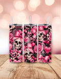 Pink Skulls With Hearts
